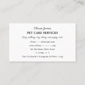 Visite Aquarelle chien marcheur animal de compagnie carte (Dos)