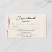 Visite Aquarelle verte Carte de rendez-vous rose moderne (Dos)