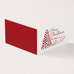 Visite Arbre de Noël Rouge, Carte de Noël Photo Famille