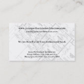 Visite Architect Architecture Home Builder Carte de visit (Dos)