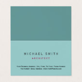 Visite Architect Blue Modern Simple Minimal Carte de visi (Extérieur déplié)