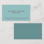 Visite Architect Blue Modern Simple Minimal Carte de visi (Devant / Derrière)