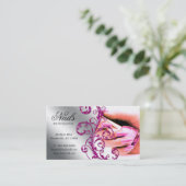 Visite Argent 2 de rose de parties scintillantes de carte (Debout devant)