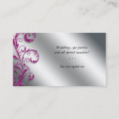 Visite Argent 2 de rose de parties scintillantes de carte (Dos)