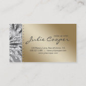 Visite Argent de bronzage G de zèbre de femme de carte de (Dos)