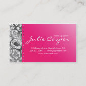 Visite Argent de rose de léopard de femme de carte de (Dos)