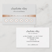 Visite Argentée | Rose Gold 6 Punch Carte de fidélité cli (Devant / Derrière)