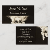 Visite Aristocrate vintage français de perruque de carte (Devant / Derrière)