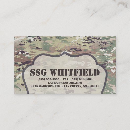 Visite Armée OCP Camo Camoflage uniforme Camo de carte de (Devant)