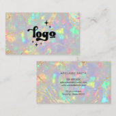 Visite arrière - plan de pierre à cristal opal Carte de v (Devant / Derrière)