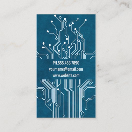 Visite Arrière - plan de texture bleue de carte de circui (Dos)