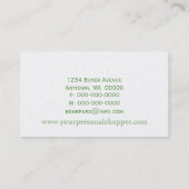 Visite Art Déco Damask Carte de visite, Vert (Dos)