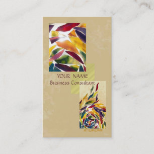 Visite Art Glass Feuilles Moderne Excellent Carte de visi