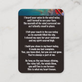 Visite Art Peintre de carte de poche Memorial (Dos)