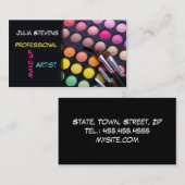 Visite Artiste de maquillage professionnel, carte de (Devant / Derrière)