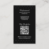 Visite Artiste de maquillage professionnel Code QR Carte  (Dos)