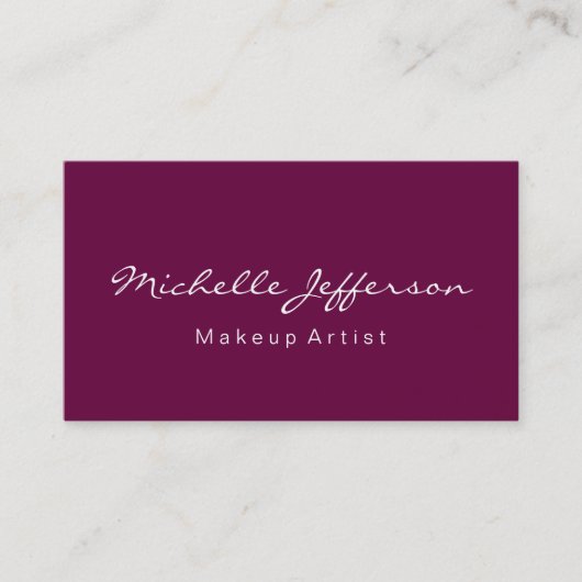 Visite Artiste de maquillage violet Tyrien Carte de visit (Devant)