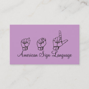 Visite ASL, Langue des Signes, Traducteur, Carte de visit