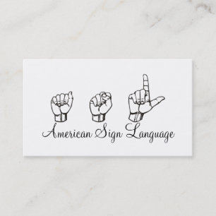 Visite ASL, Langue des Signes, Traducteur, Carte de visit