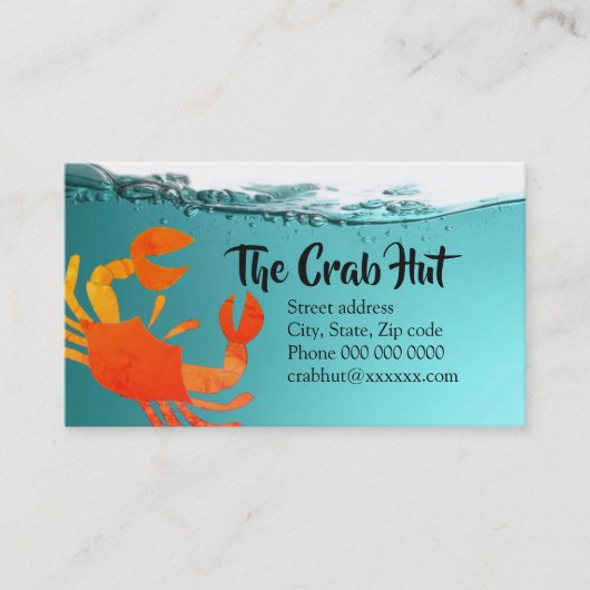 Visite Autobus de hutte de crabe. carte (Devant)