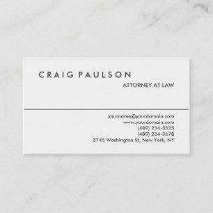 Visite Avocat noir blanc à la mode chez Law Carte de visi