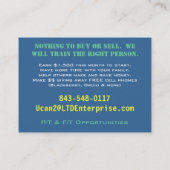 Visite Ayez besoin de plus d'argent ? Grésillez la carte (Dos)