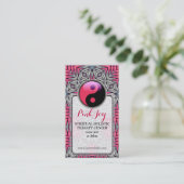 Visite Aztec Rose Joy YinYang New Age Yoga Carte de visit (Debout devant)