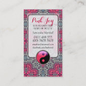 Visite Aztec Rose Joy YinYang New Age Yoga Carte de visit (Dos)