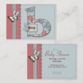 Visite B est pour la carte de rappel de bébé (Devant / Derrière)