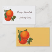 Visite Balise Retro Oranges Recette Modèle de carte de vi (Devant / Derrière)