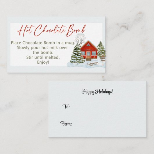 Visite Balises de bombe chocolat chaud, taille carte de v (Devant / Derrière)