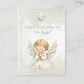 Visite Baptême ange priant carte de souvenir enfant (Devant)