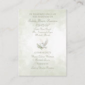 Visite Baptême vert prier carte de souvenir (Dos)