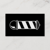 Visite Barber noir blanc argenté carte de fidélité client (Devant)