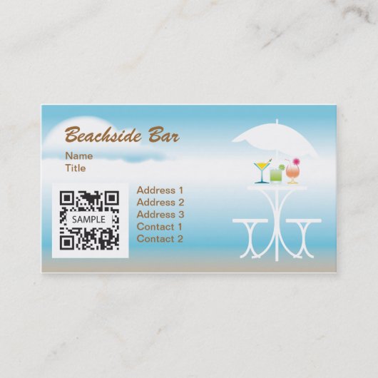 Visite Barre presse de la plage de modèle de carte de (Devant)