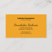 Visite Beehive Honeycomb frontière apiculteur Carte de vi (Dos)