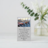 Visite Belle carte de bateaux rouges oranges bleus verts (Debout devant)