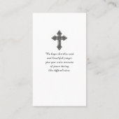 Visite Belle carte de prière pour la célébration de la vi (Dos)