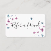 Visite Belle carte de référence pour papillon rose et ble (Devant)