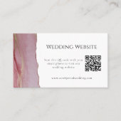 Visite Belle carte de site web Mariage de Dusty Pink QR (Devant)