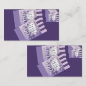Visite Belle conception de carte Eid Mubarak violette (Devant / Derrière)