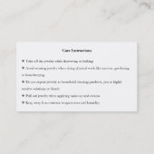 Visite Bijouterie Carte de remerciements de script chic (Dos)