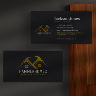 Visite Black and Gold Building Home Outils Carte de visit