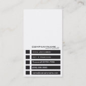 Visite Black&white minimalistic moderne III de carte de (Dos)