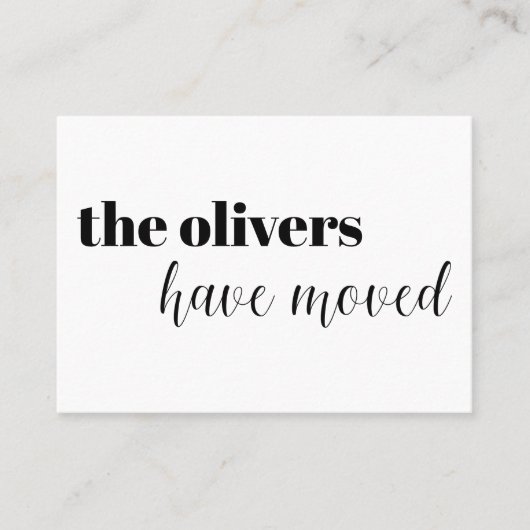 Visite Black & White, moderne, amusant Carte de changemen (Devant)