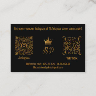 Visite BLALCK PLANTEUR V1-kaart Visitekaartje