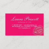 Visite Blanc brillant de rose de lèvres de rose de carte (Dos)