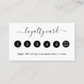 Visite Blanc noir QR code photo carte de fidélité profess (Devant)