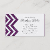 Visite Blanc pourpre d'étincelle de Chevron de carte de (Dos)