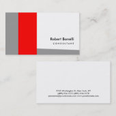 Visite Blanc Rouge Plain moderne Consultant Carte de visi (Devant / Derrière)